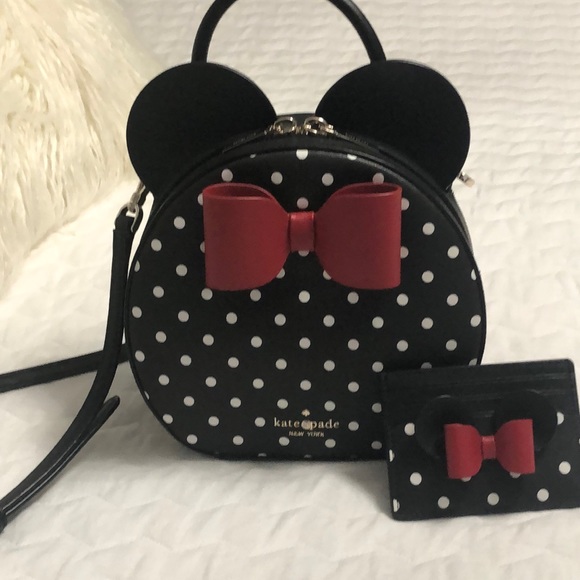NWT Disney X Kate Spade New York Minnie Mouse Crossbody Bag and Card Holder - Picture 1 of 11